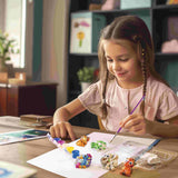 יצירה מגנטים מגבס - חיות עם עיניים מתגלגלות