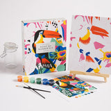 ערכה לצביעה על קנבס לפי מספרים - טוקאן