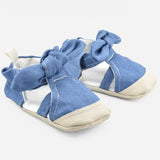 נעלי טרום הליכה וצעד ראשון - סנדלים ג'ינס עם פפיון