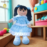 בובת בד - אנושקה שיער שחור