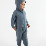 אוברול סריג עם קפוצ'ון ופרווה - ורוד