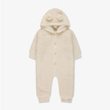 אוברול סריג עם קפוצ'ון ופרווה - ורוד