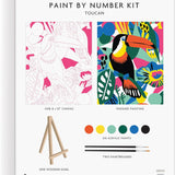 ערכה לצביעה על קנבס לפי מספרים - טוקאן