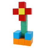 משחק קוביות מגנטיות גדולות - 50 חלקים