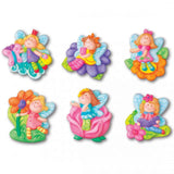 יצירה מגנטים מגבס - פיות נוצצות