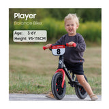 אופני איזון עם גלגלים מאירים PLAYER - אדום