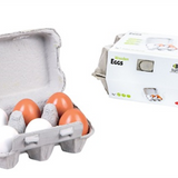 ביצים מעץ בתבנית