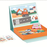 משחק מגנטי במזוודת נשיאה - כלי רכב