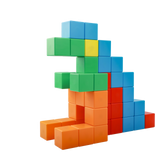 משחק קוביות מגנטיות גדולות - 50 חלקים