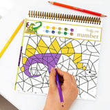 חוברת צביעה לפי מספרים דינוזאורים