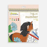 חוברת צביעה לפי מספרים סוסים