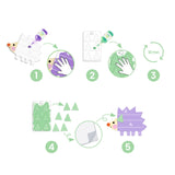 יצירה לקטנטנים - צורות בצבעי ידיים