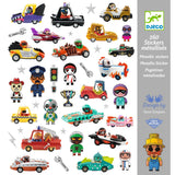 יצירה - 160 מדבקות - עולם הקרייזי מוטורס המנצנץ
