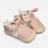 נעלי טרום הליכה וצעד ראשון - סנדלים פודרה עם פפיון