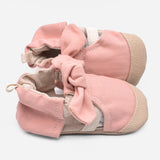 נעלי טרום הליכה וצעד ראשון - סנדלים ורוד עם פפיון