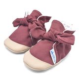 נעלי טרום הליכה וצעד ראשון - מגפון בורדו עם פפיון