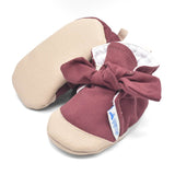 נעלי טרום הליכה וצעד ראשון - מגפון בורדו עם פפיון