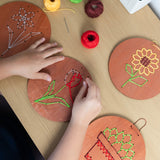 ריקמה על עץ - צמחים