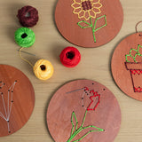 ריקמה על עץ - צמחים