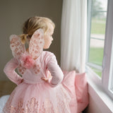 תחפושת - כנפיים וחצאית ורוד זהב לפרפר