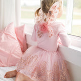 תחפושת - כנפיים וחצאית ורוד זהב לפרפר