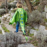 תחפושת - כנפי דרקון ירוק ומסיכה