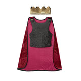 תחפושת אביר אגדי גלימה, שריון וכתר