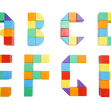 משחק קוביות מגנטיות גדולות - 42 חלקים