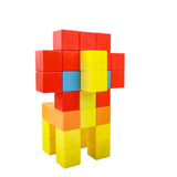 משחק קוביות מגנטיות גדולות - 42 חלקים