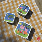 סט 3 קופסאות אוכל - פפה פיג