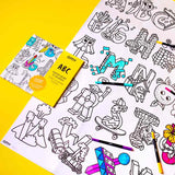 פוסטר ענק לצביעה + טושים