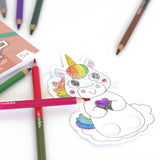 פנקס בובות אצבע לצביעה - חיות עם קרניים