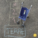 עגלה טיולון לבובה + בובת בד אנושקה מתנה