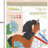 חוברת צביעה לפי מספרים סוסים