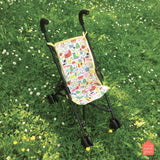 עגלה טיולון לבובה + בובת בד אנושקה מתנה