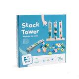 משחק מונטסורי - השחלת חרוזים מעץ מיון צורות וצבעים