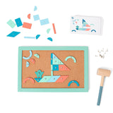 לוח שעם לבניית דגמים עם פטיש ומסמרים