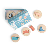 6 פאזלים התאמת דמויות מעץ