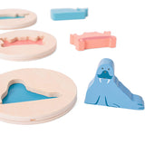 6 פאזלים התאמת דמויות מעץ