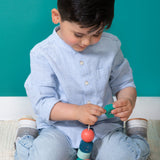 משחק השחלת חרוזי עץ ענקיים לפעוטות