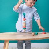 משחק השחלת חרוזי עץ ענקיים לפעוטות