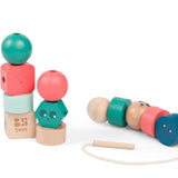 משחק השחלת חרוזי עץ ענקיים לפעוטות