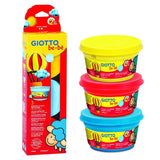 GIOTTO - סט בצק למשחק 3 צבעים אדום, כחול, צהוב