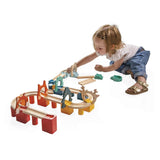 בניית מסלול כדורים מעץ