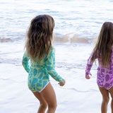 בגד ים שלם שרוול ארוך Beach Comber Pistache